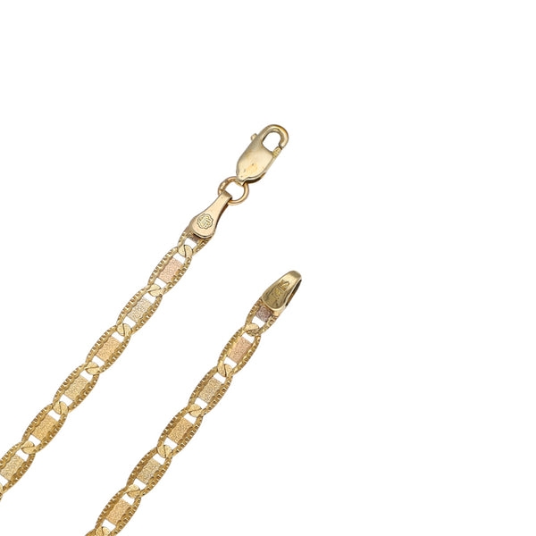 Collar eslabón nudo marino en oro amarillo 14 kilates.