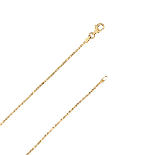 Collar eslabón torzal en oro amarillo 14 kilates.