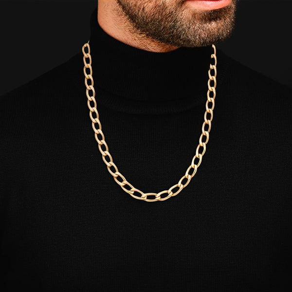 Collar eslabón encontrado en oro amarillo 14 kilates.
