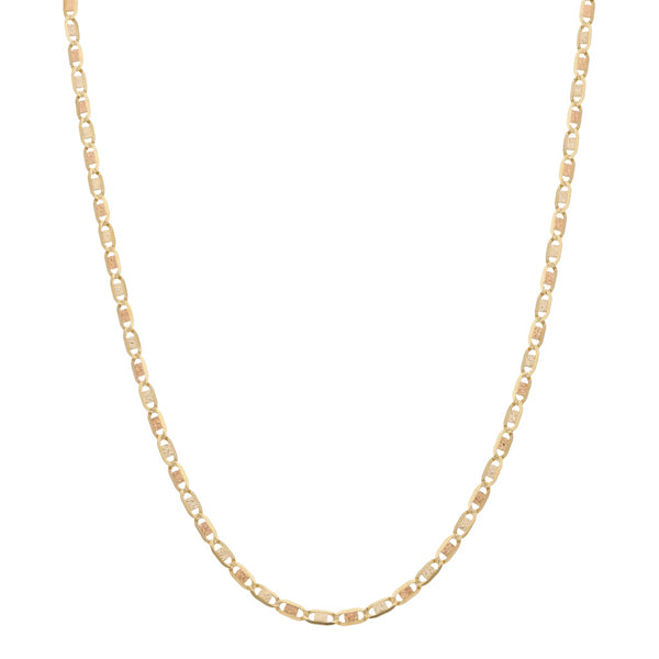 Collar eslabón nudo marino en oro amarillo 14 kilates.