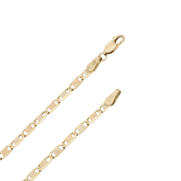 Collar eslabón nudo marino en oro amarillo 14 kilates.