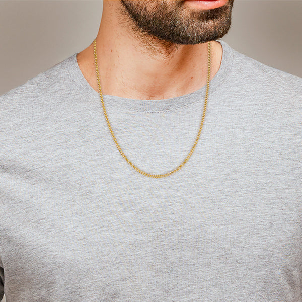 Collar eslabón encontrado en oro amarillo 18 kilates.