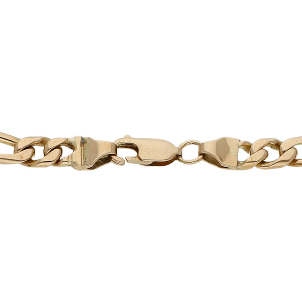 Pulsera de tres eslabones por uno en oro amarillo 14 kilates.