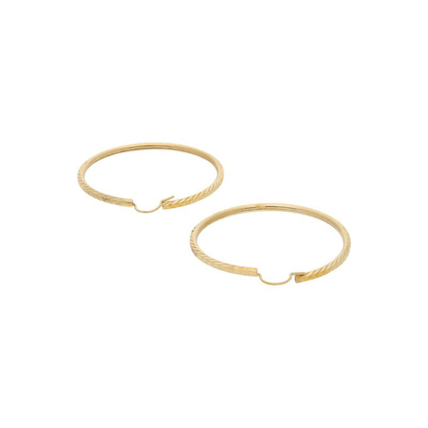 Arracadas facetadas en oro amarillo 14 kilates.