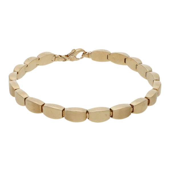 Pulsera eslabón articulado en oro amarillo 14 kilates.