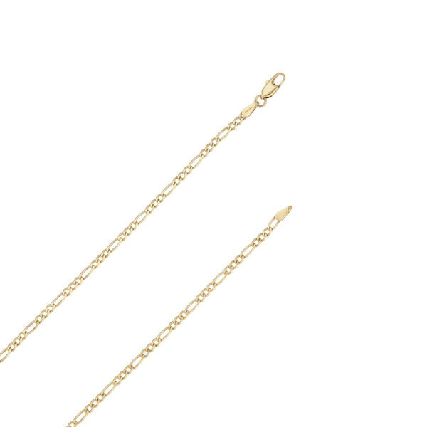 Collar de tres eslabones por uno en oro amarillo 14 kilates.