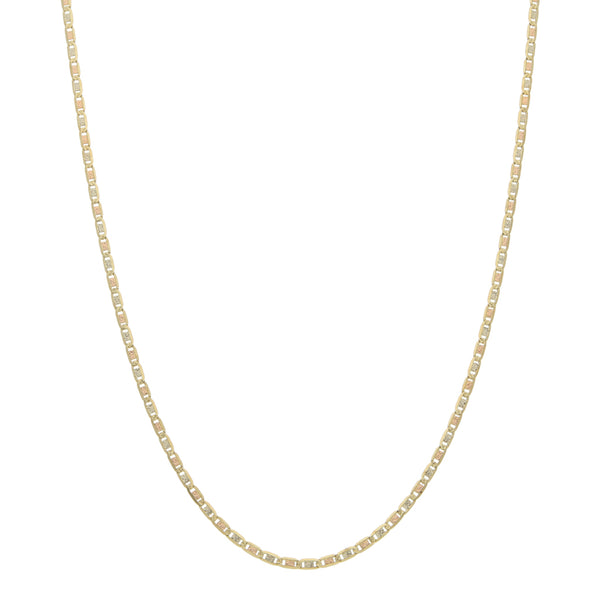 Collar eslabón nudo marino en oro amarillo 14 kilates.