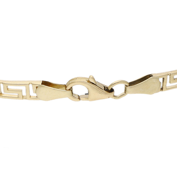 Pulsera eslabón articulado con circonias en oro dos tonos 14 kilates.