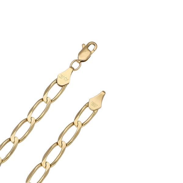Collar eslabón encontrado y dije diseño especial con circonias motivo libélula en oro amarillo 14 kilates.