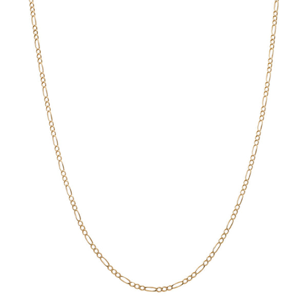 Collar de tres eslabones por uno en oro amarillo 14 kilates.