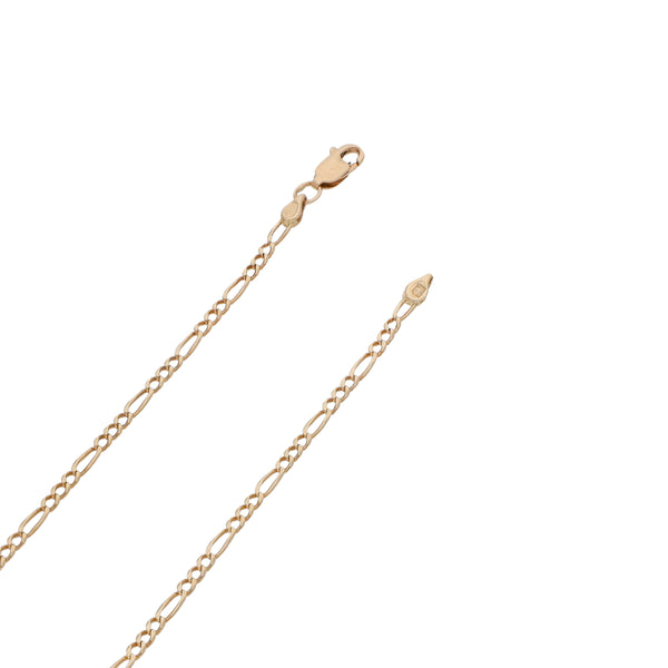Collar de tres eslabones por uno en oro amarillo 14 kilates.