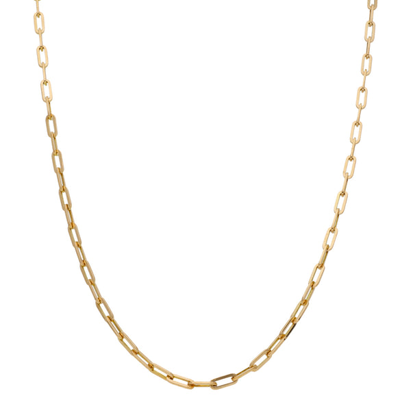 Collar eslabón cruzado en oro amarillo 18 kilates.