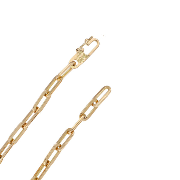 Collar eslabón cruzado en oro amarillo 18 kilates.