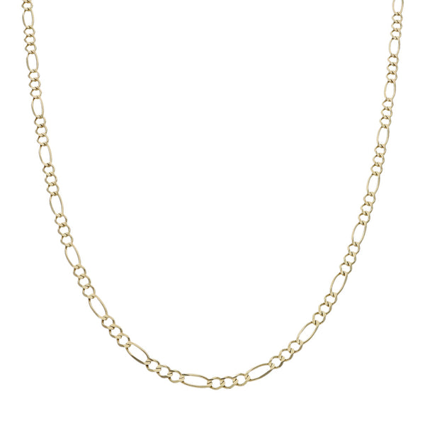 Collar de tres eslabones por uno en oro amarillo 14 kilates.