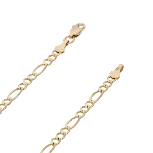 Collar de tres eslabones por uno en oro amarillo 14 kilates.
