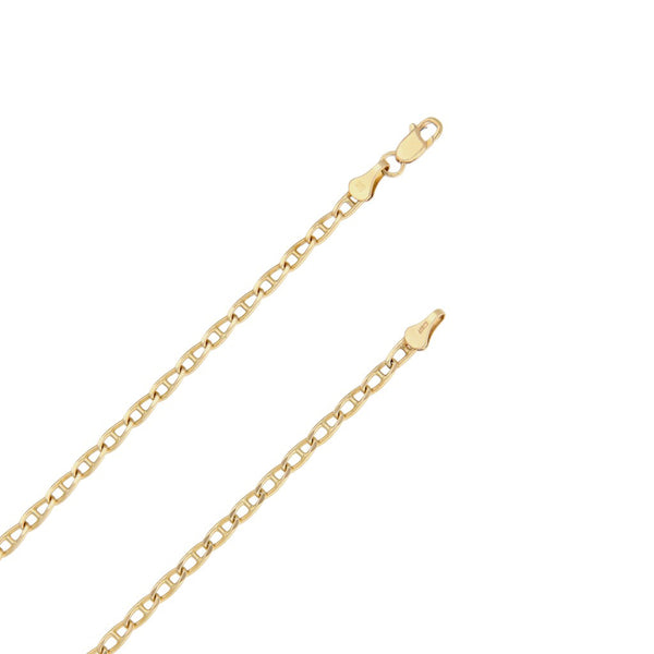 Collar eslabón nudo marino en oro amarillo 14 kilates.