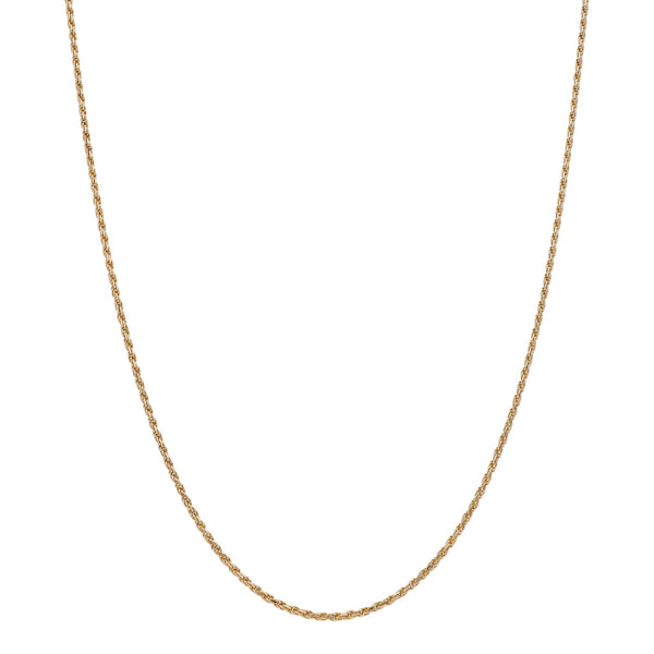 Collar eslabón torzal en oro amarillo 14 kilates.