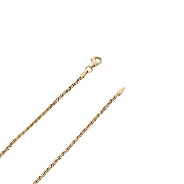 Collar eslabón torzal en oro amarillo 14 kilates.