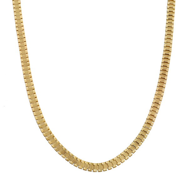 Gargantilla eslabón articulado en oro amarillo 14 kilates.
