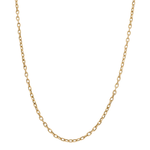 Collar eslabón cruzado en oro amarillo 18 kilates.