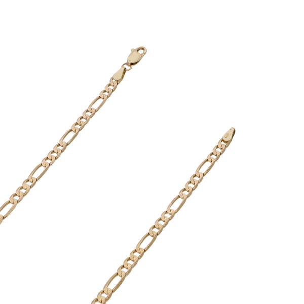 Collar de tres eslabones por uno en oro amarillo 14 kilates.
