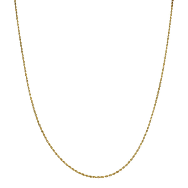 Collar eslabón torzal en oro amarillo 14 kilates.