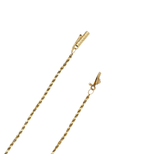 Collar eslabón torzal en oro amarillo 14 kilates.