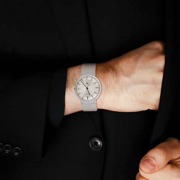 Reloj Patek Philippe para caballero modelo Calatrava en oro blanco 18 kilates.