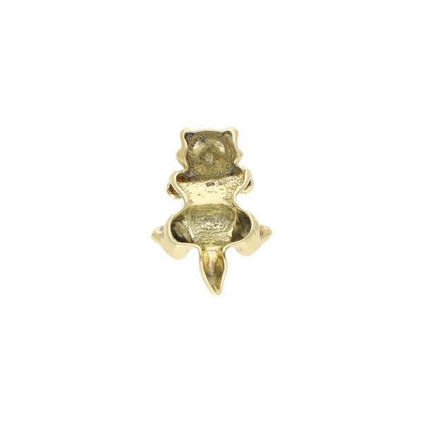 Dije diseño especial motivo gato en oro amarillo 14 kilates.