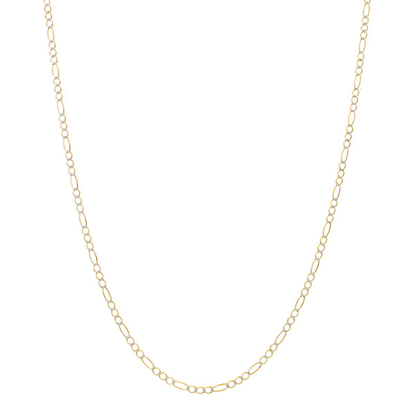 Collar de tres eslabones por uno en oro amarillo 14 kilates.