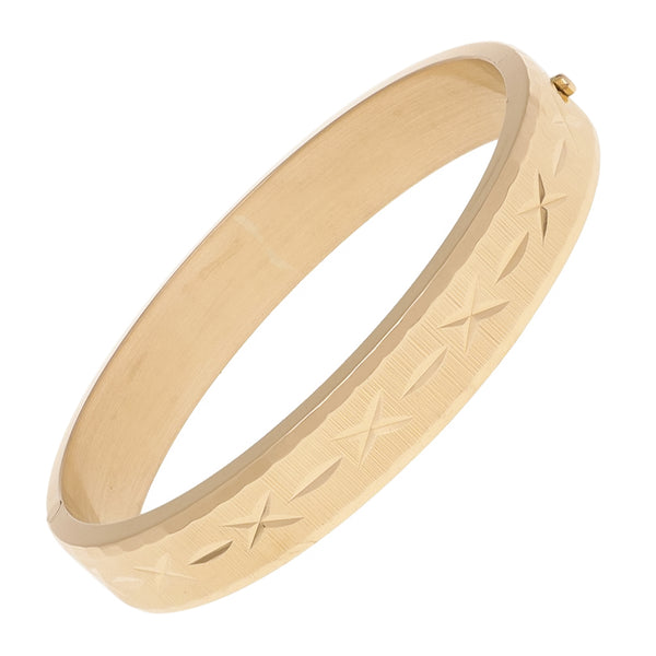 Pulsera de arillo articulada en oro amarillo 18 kilates.