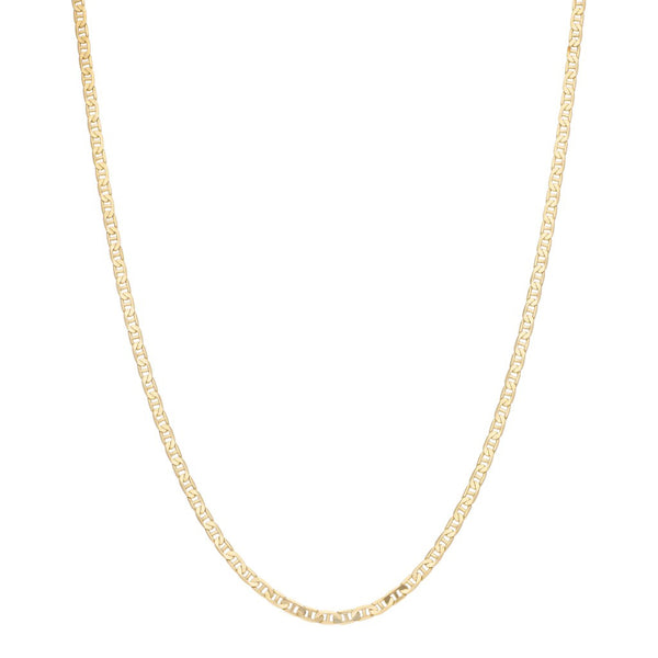 Collar eslabón nudo marino en oro amarillo 14 kilates.