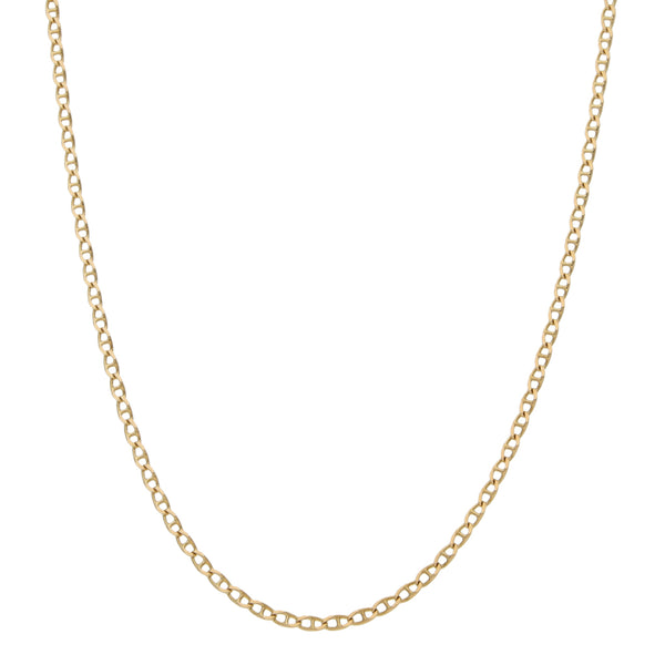 Collar eslabón nudo marino en oro amarillo 14 kilates.