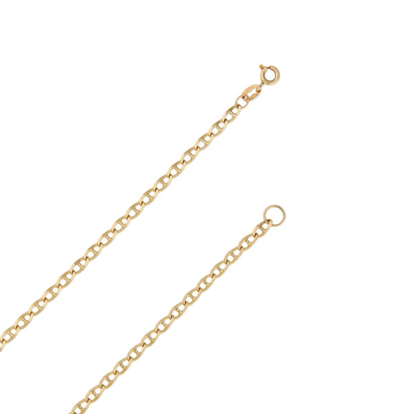 Collar eslabón nudo marino en oro amarillo 14 kilates.