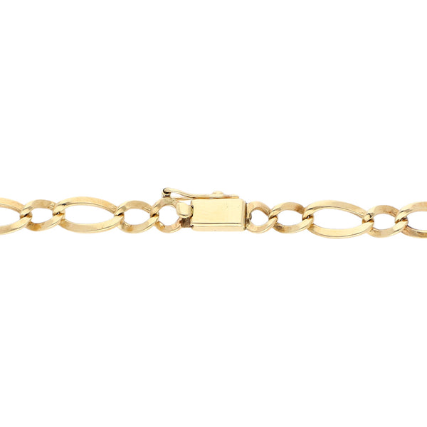 Pulsera eslabón combinado en oro amarillo 14 kilates.