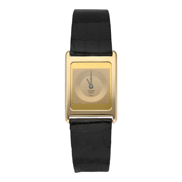 Reloj Concord para dama modelo Delirium caja en oro amarillo 18 kilates.