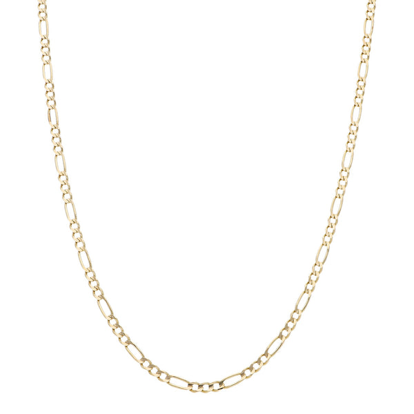Collar de tres eslabones por uno en oro amarillo 14 kilates.