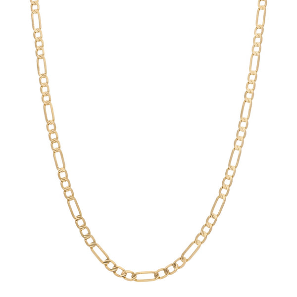 Collar de tres eslabones por uno en oro amarillo 14 kilates.