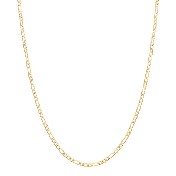 Collar de tres eslabones por uno en oro amarillo 14 kilates.