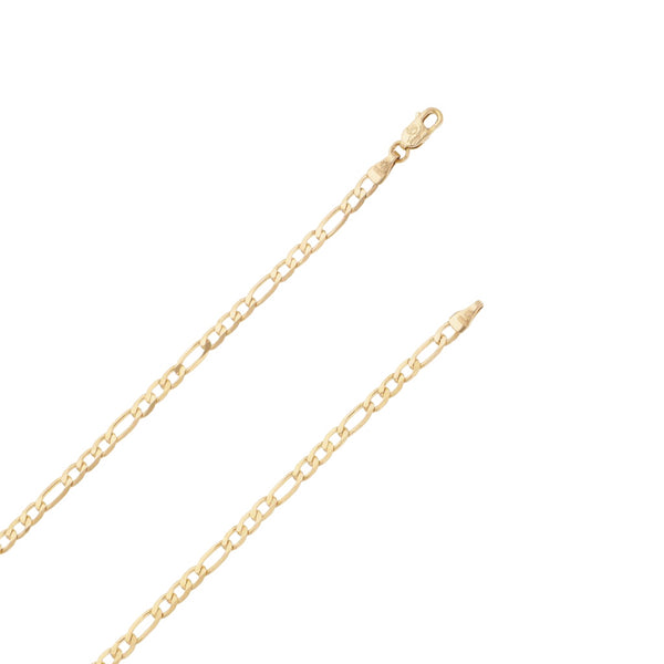 Collar de tres eslabones por uno en oro amarillo 14 kilates.