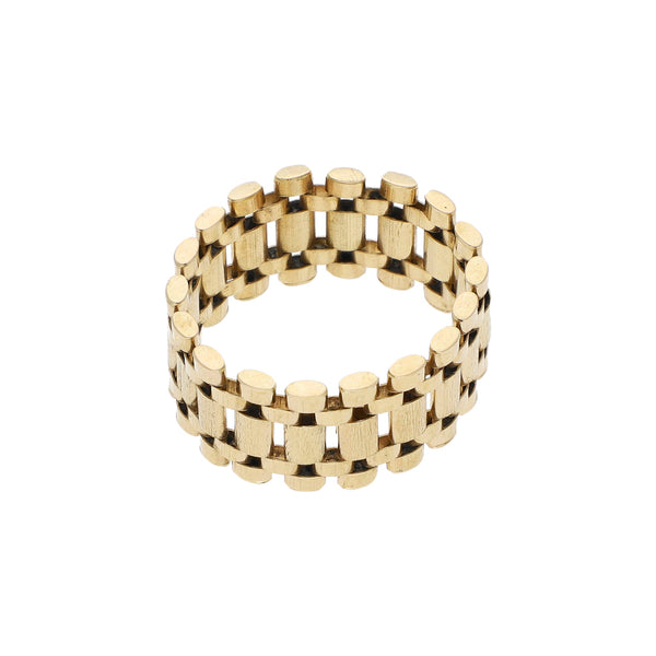 Argolla articulada en oro amarillo 14 kilates.