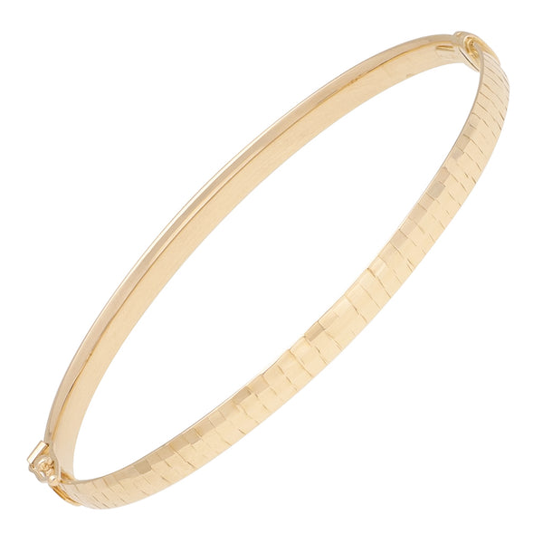 Pulsera de arillo articulada en oro amarillo 14 kilates.