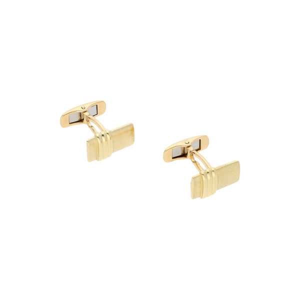 Mancuernillas diseño especial en oro amarillo 14 kilates.