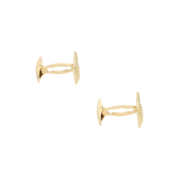 Mancuernillas diseño especial en oro amarillo 14 kilates.