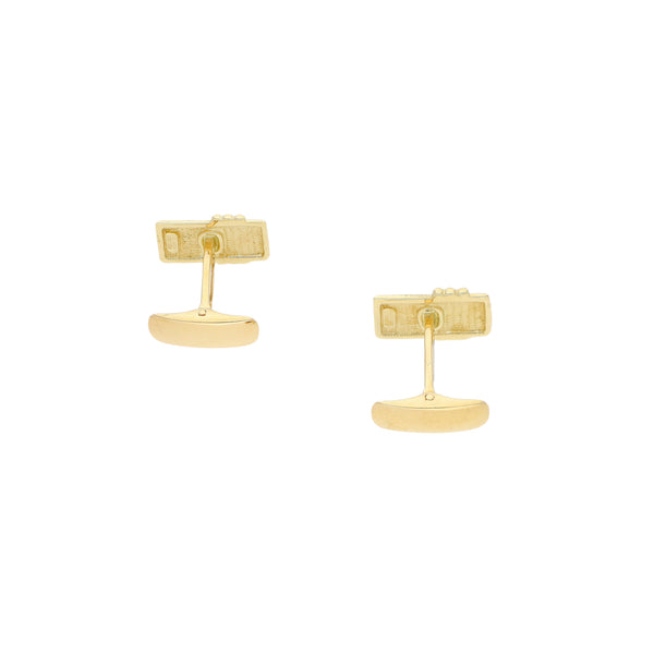 Mancuernillas diseño especial en oro amarillo 14 kilates.