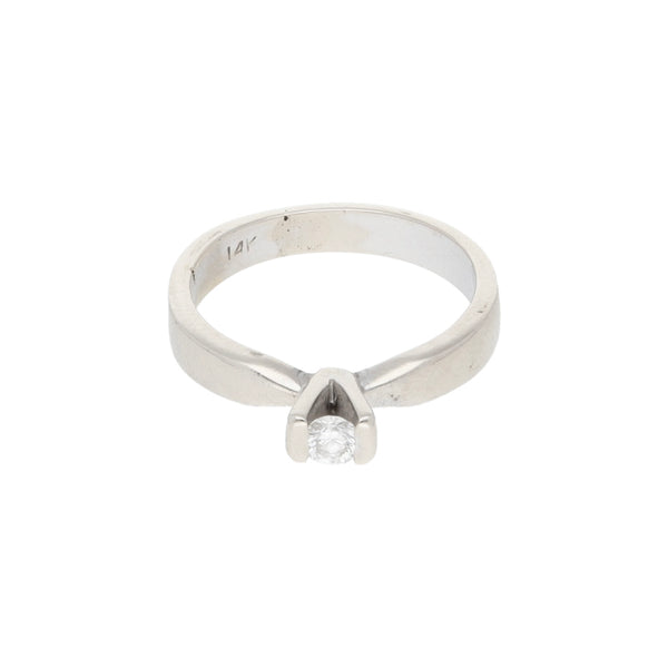 Anillo de compromiso con diamante en oro blanco