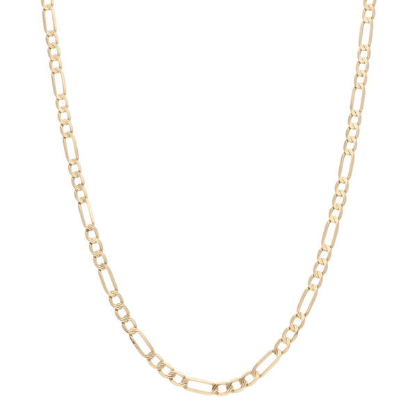 Collar de tres eslabones por uno en oro amarillo 14 kilates.