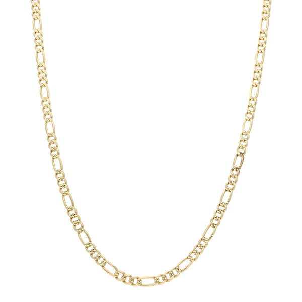 Collar de tres eslabones por uno en oro amarillo 14 kilates.