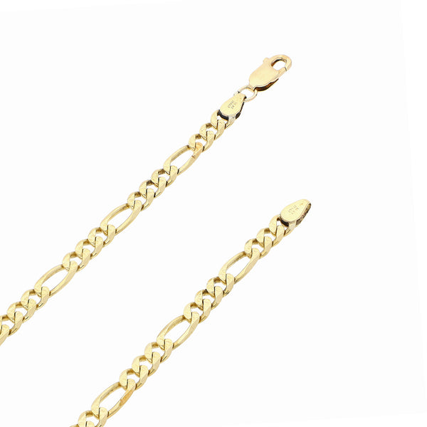 Collar de tres eslabones por uno en oro amarillo 14 kilates.