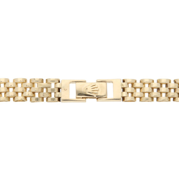 Pulsera eslabón articulado en oro amarillo 14 kilates.